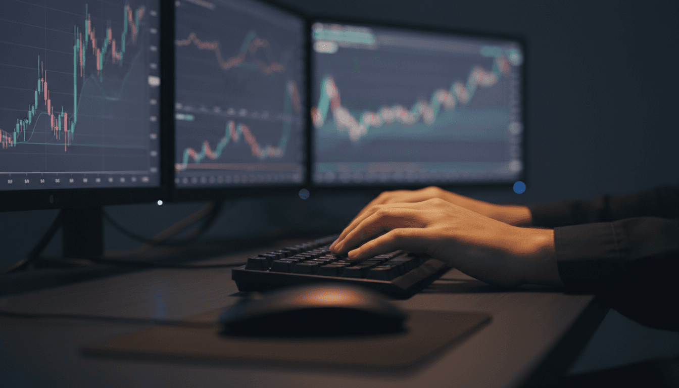 Trader executing strategy with calm focused execution