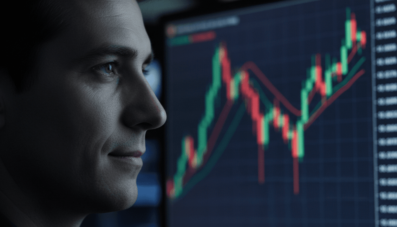 Trader maintaining composure during market volatility
