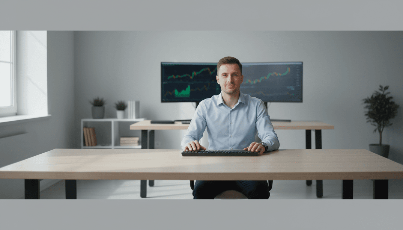 Trader executing strategy with confidence