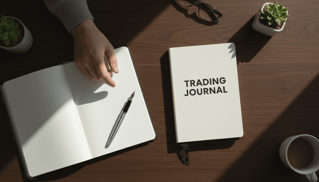 Trader's journaling and planning workspace